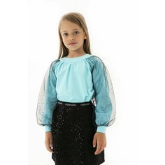 Блуза matematika, размер 80, голубой