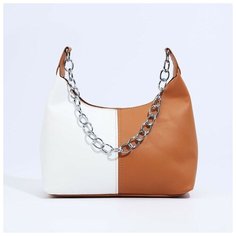 Сумка багет Сима-ленд, бежевый, оранжевый