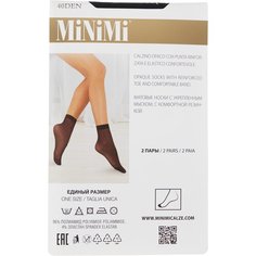 Носки MiNiMi, 40 den, 2 пары, размер 0 (one size), черный