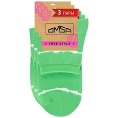 Носки Omsa, 3 пары, 3 уп., размер 35-38, зеленый
