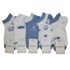 Носки MORRAH, 5 пар, размер 36-41, голубой, белый