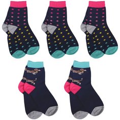 Носки RuSocks 5 пар, размер 16-18, мультиколор