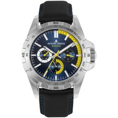 Наручные часы JACQUES LEMANS Sports, синий, серебряный