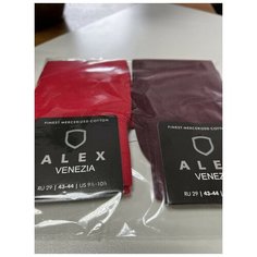 Носки ALEX Textile, 2 пары, 2 уп., размер 41 - 42, красный, бордовый