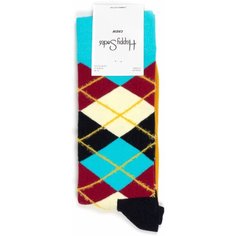 Носки Happy Socks, размер 41-46, голубой, коричневый