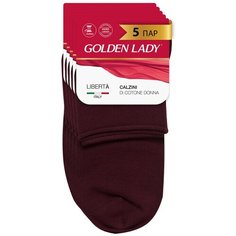Носки Golden Lady, 5 пар, размер 35-38, бордовый