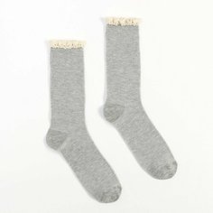 Носки Minaku, размер 36-39, белый, серый