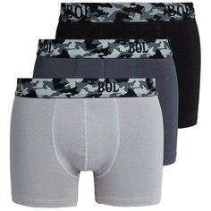 Трусы BOL Mens, 3 шт., размер 44-46, черный