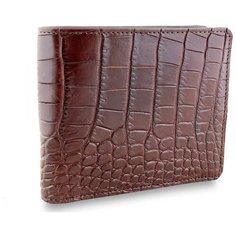 Кошелек Exotic Leather, фактура под рептилию, коричневый