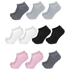 Носки Tuosite, 10 пар, 10 уп., размер 38-40, розовый, белый, серый, черный, мультиколор