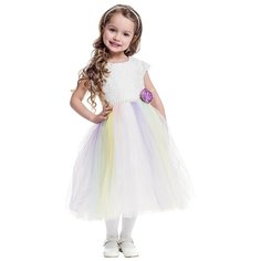 Платье Cascatto, комплект, размер 2-3/92-98, фиолетовый, белый