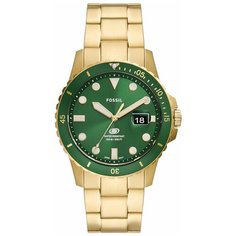 Наручные часы FOSSIL, зеленый, золотой