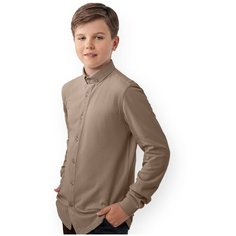 Школьная рубашка Winkiki, размер 134, бежевый