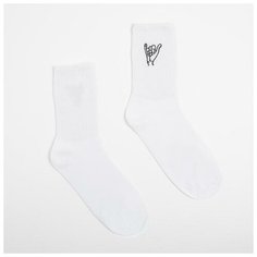 Носки Minaku, размер 23 см (36-38), белый