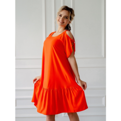 Платье Текстильный Край, размер 50, оранжевый