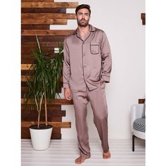 Пижама Малиновые сны, размер 56, коричневый