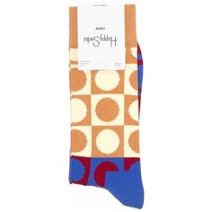 Носки Happy Socks, размер 41-46, синий, желтый, бежевый
