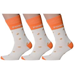 Носки MoscowSocksClub, 3 пары, размер 27 (41-43), бежевый