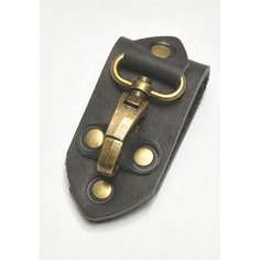Брелок KOZHEDUB брелок-карабин на ремень для ключей, гладкая фактура, 2 шт., черный