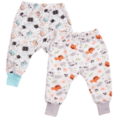 Брюки Совенок Дона, размер 40-62, оранжевый, голубой