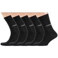 Носки RuSocks, 5 пар, размер 25 (38-40), черный