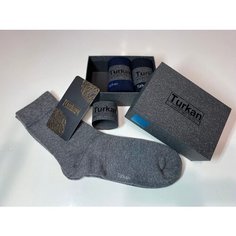 Носки Turkan, 3 пары, размер 41-46, серый