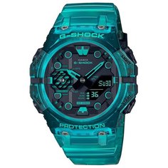 Наручные часы CASIO G-Shock, бирюзовый, черный