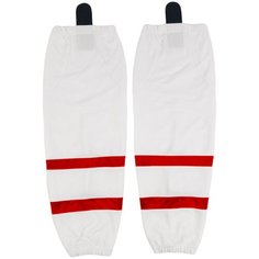 Гамаши хоккейные MAD GUY, размер YTH (54 см), белый, красный