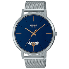Наручные часы CASIO Collection MTP-B100M-2E, серебряный, синий