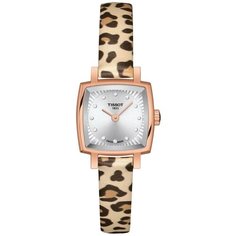 Наручные часы TISSOT T-Lady, коричневый, серебряный