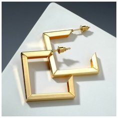 Серьги Queen Fair, размер/диаметр 4 мм, мультиколор, золотой