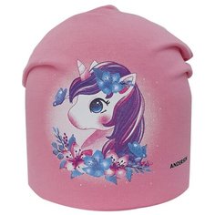 Шапка бини Андерсен, размер 52-54, розовый