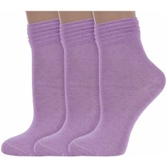 Носки LorenzLine, 3 пары, размер 25 (37-38), фиолетовый