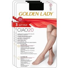 Гольфы Golden Lady, 20 den, 6 пар, размер 0 (one size) , черный