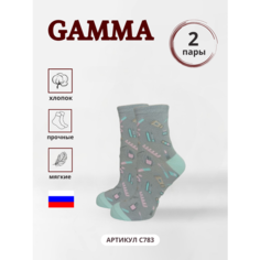 Носки ГАММА, 2 пары, размер 23-25(36-40)), серый Gamma