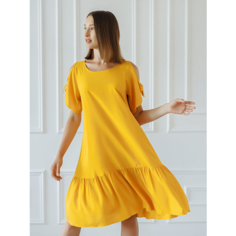 Платье Текстильный Край, размер 52, желтый