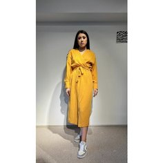 Платье SIMPLE LINE, размер 42-44, горчичный, желтый