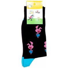 Носки St. Friday Socks x Союзмультфильм, размер 34-37, розовый, черный