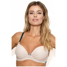 Бюстгальтер Nipplex, размер 75E, коричневый, бежевый