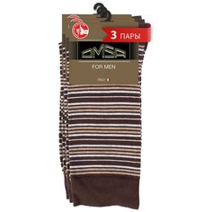 Носки Omsa, 3 пары, размер 42-44, коричневый