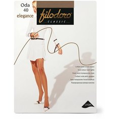 Колготки Filodoro Oda Elegance, 40 den, размер 4/L, коричневый Filodoro®