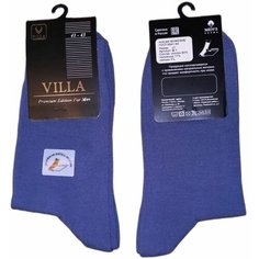 Носки Villa, 3 пары, 3 уп., размер 29(43-45), голубой