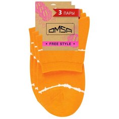 Носки Omsa, 3 пары, 3 уп., размер 35-38, оранжевый