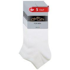 Носки Omsa, 5 пар, размер 45-47, белый