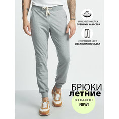 Брюки джоггеры R&K, размер 2XL 52-54, серый