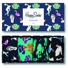 Носки Happy Socks, 4 пары, размер 36-40, мультиколор