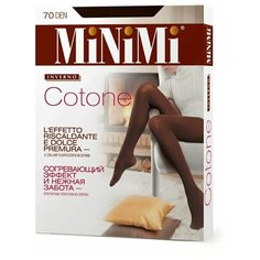 Колготки MiNiMi Cotone, 70 den, размер 4/L, черный