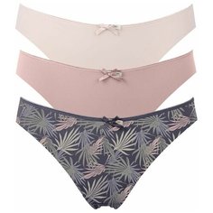 Трусы Pretty Polly, 3 шт., размер S, серый/розовый