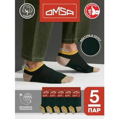 Носки Omsa, 5 пар, размер 36-38, зеленый