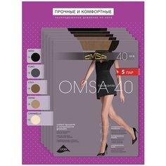 Колготки Omsa, 40 den, 5 шт., размер 4/L, мультиколор